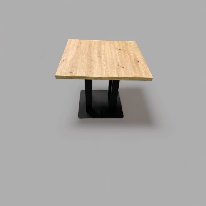 Stół ST 28 kwadratowy rozkładany 90x90 100x100 metalowa podstawa - obrazek 2